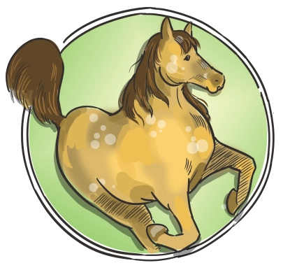 illustrated horse