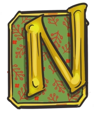 illustrated initial N