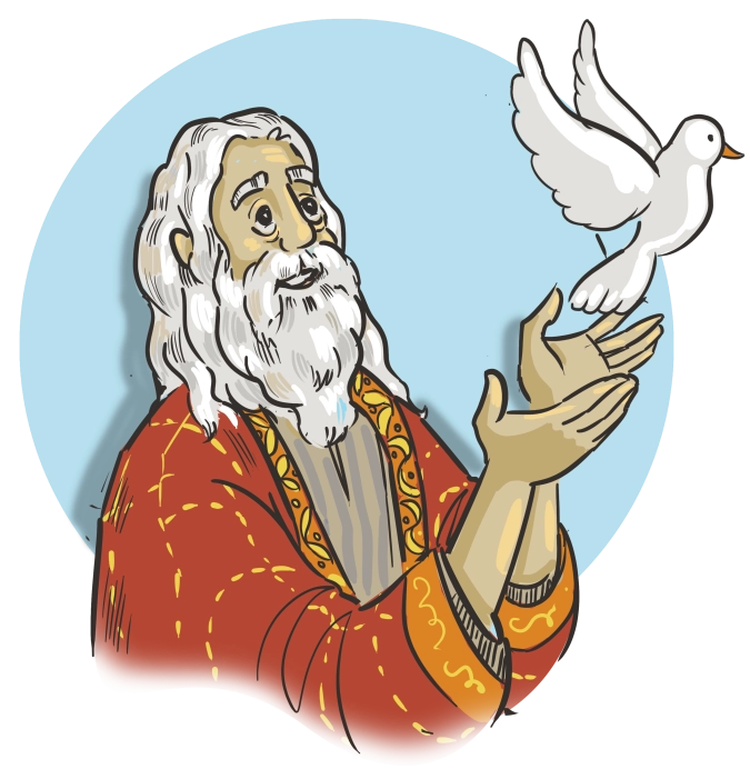 Noah releasing a dove